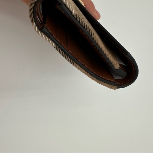 NEW Burberry Tri-Fold Lila Wallet Grainy Calfskin Vintage Check - Picture 5 of 9